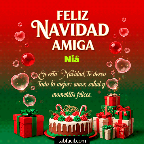 Ver GIF de Feliz Navidad Amiga GIF de Nia - Feliz Navidad Amiga
