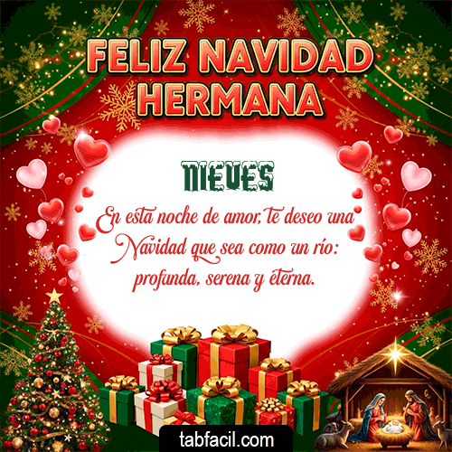 GIF de Nieves - Feliz Navidad Hermana
