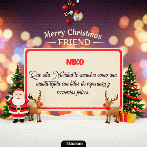 GIF de Niko - Merry Christmas Friend