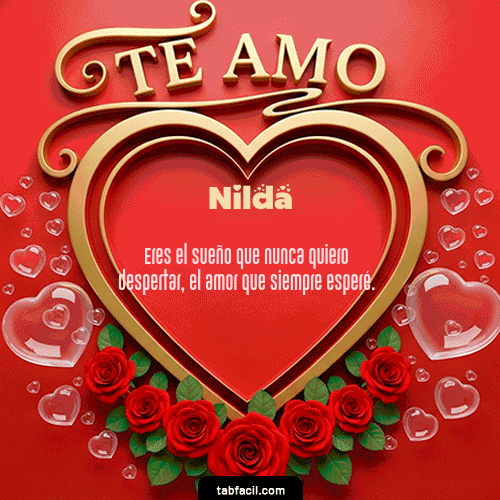 GIF Animado de Feliz Dia Amor para Nilda - Te Amo