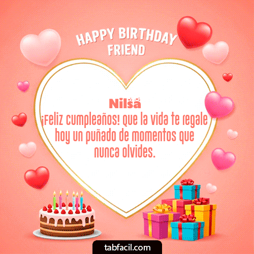 GIF Animado de Feliz Cumpleaños para Nilsa - Happy Birthday Friend