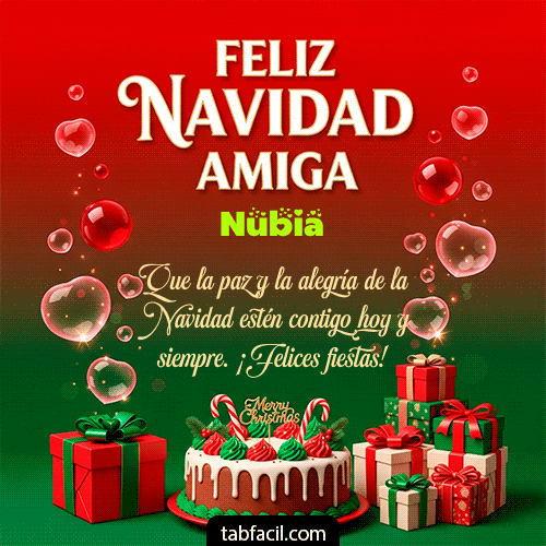 Feliz Navidad Nubia GIF