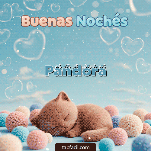 GIF de Pandora - Good Night gatuno