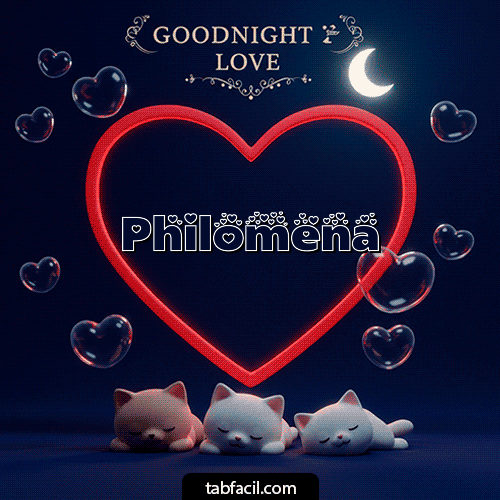 GIF de Philomena - Buenas noches amor con gatos