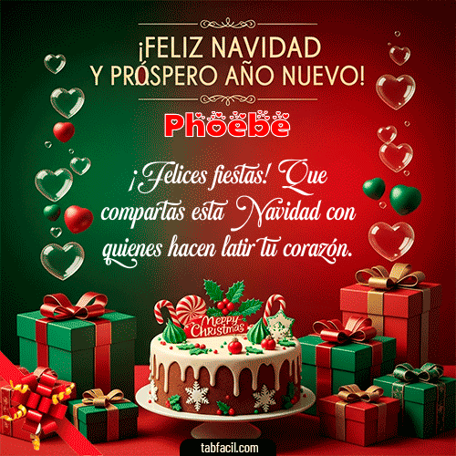 GIF de Phoebe - Feliz Navidad y Próspero Año Nuevo