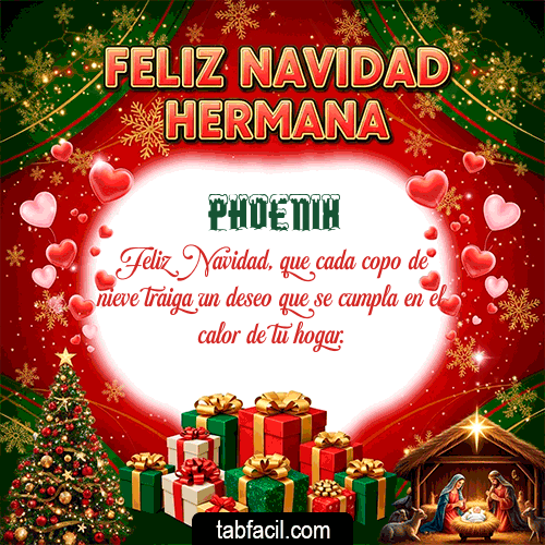 Ver GIF de Feliz Navidad Hermana GIF de Phoenix - Feliz Navidad Hermana