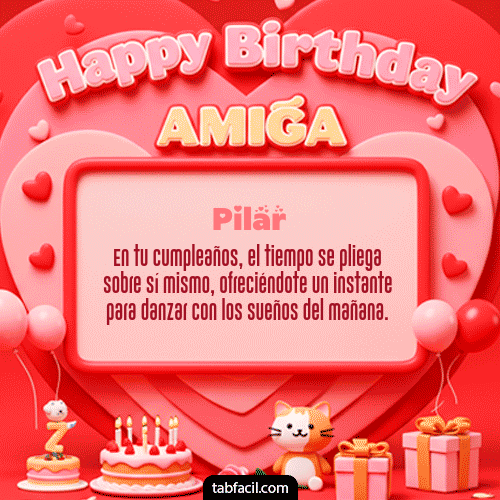 GIF de Pilar - 🍰 Happy BirthDay Amiga