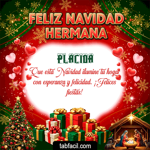 Feliz Navidad Placida GIF