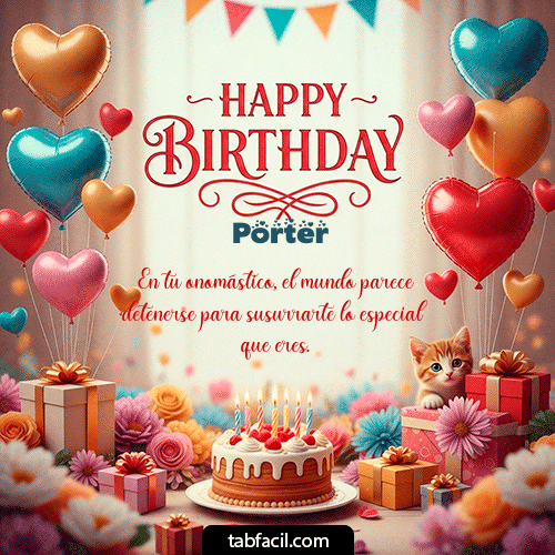Feliz Cumpleaños Porter GIF