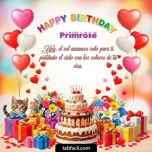 Feliz Cumpleaños Primrose GIF