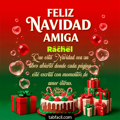 GIF de Rachel - Feliz Navidad Amiga