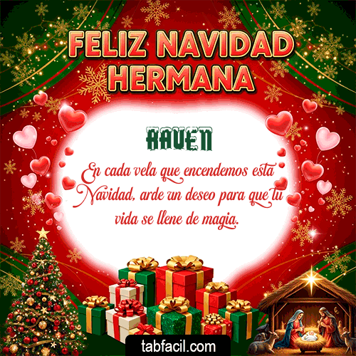 GIF de Raven - Feliz Navidad Hermana