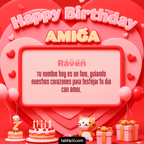 GIF de Raven - 🍰 Happy BirthDay Amiga