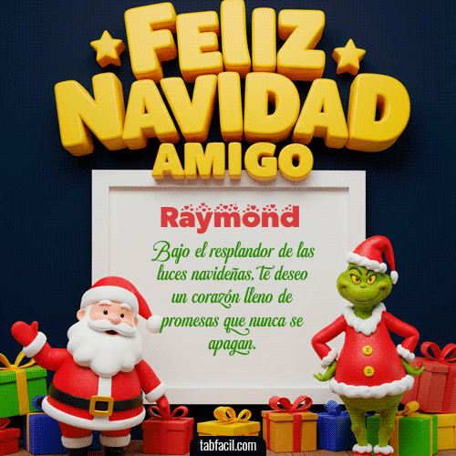 GIF de Raymond - Feliz Navidad Amigo