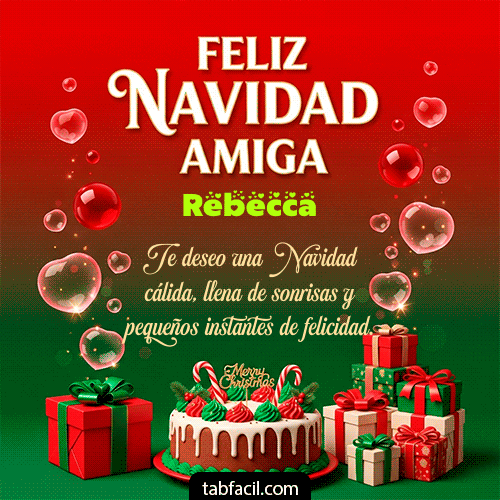 GIF de Rebecca - Feliz Navidad Amiga