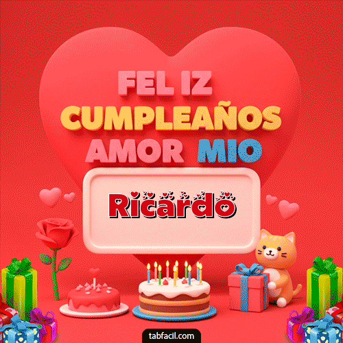 Ver GIF de 💖 Feliz Cumpleaños Amor Mio GIF de Ricardo - 💖 Feliz Cumpleaños Amor Mio