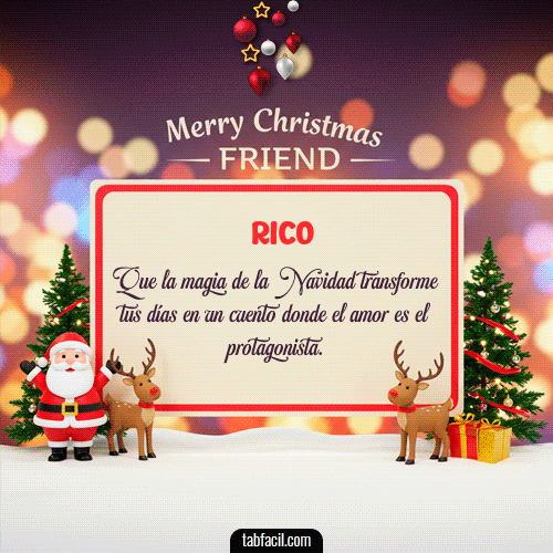 GIF de Rico - Merry Christmas Friend