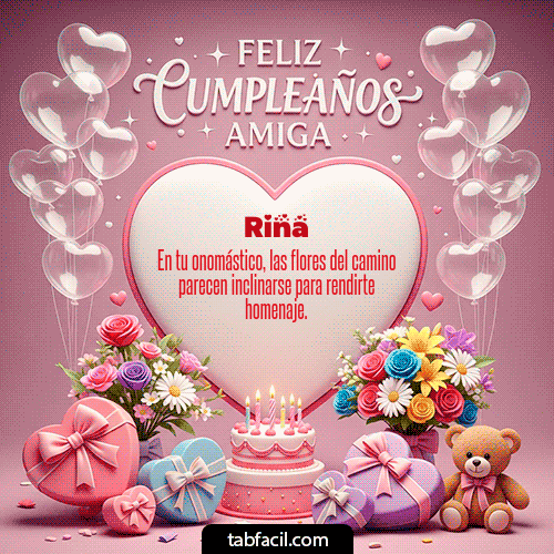 Feliz Cumpleaños Rina GIF