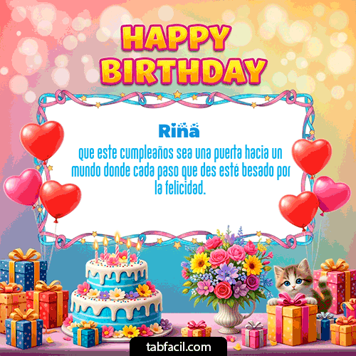 Feliz Cumpleaños Rina GIF