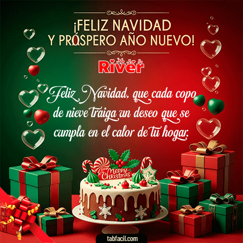 GIF de River - Feliz Navidad y Próspero Año Nuevo