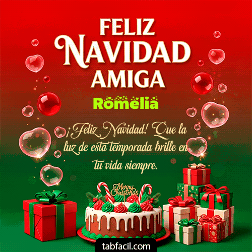 GIF Animado de Feliz Navidad para Romelia - Feliz Navidad Amiga