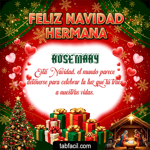 GIF de Rosemary - Feliz Navidad Hermana
