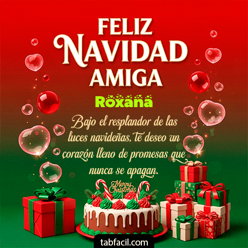 GIF de Roxana - Feliz Navidad Amiga