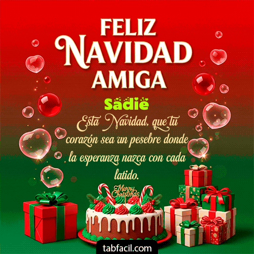 GIF de Sadie - Feliz Navidad Amiga