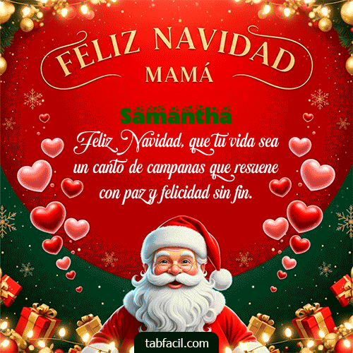 Ver GIF de Feliz Navidad Mamá GIF de Samantha - Feliz Navidad Mamá