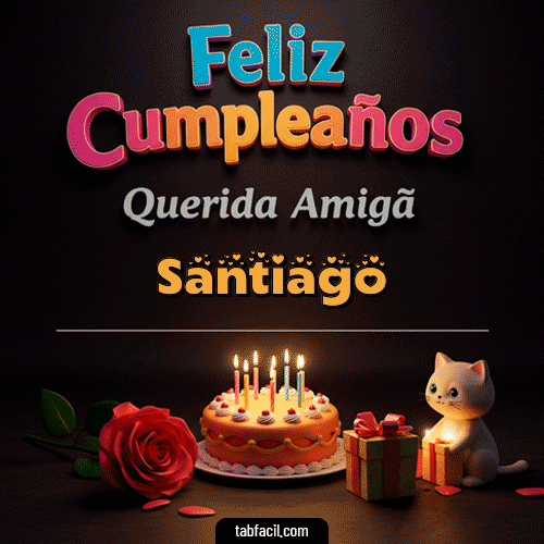 Ver GIF de Feliz Cumpleaños Querida Amiga GIF de Santiago - Feliz Cumpleaños Querida Amiga