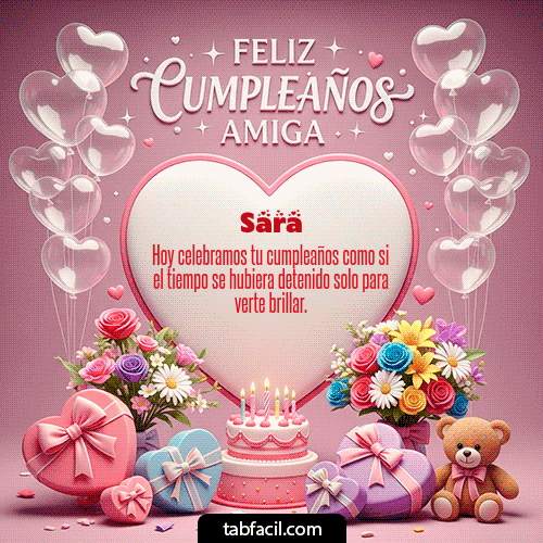 Feliz Cumpleaños Sara GIF