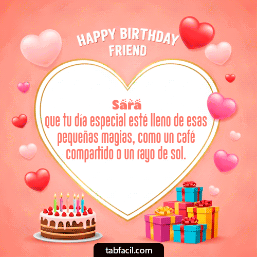 Feliz Cumpleaños Sara GIF