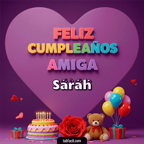 Ver GIF de Feliz Cumpleaños Amiga GIF de Sarah - Feliz Cumpleaños Amiga