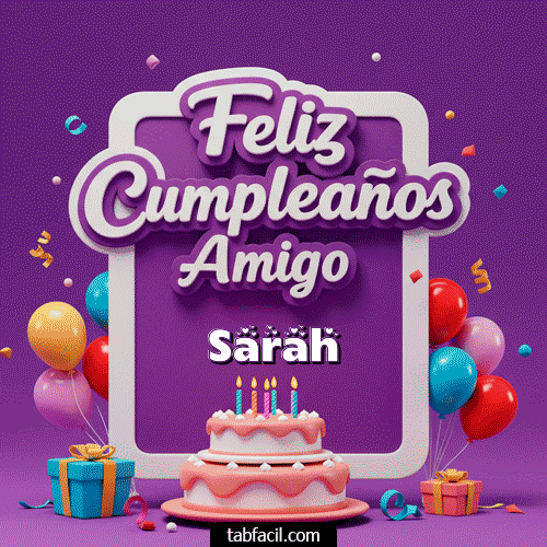 Ver GIF de Feliz Cumpleaños Amigo GIF de Sarah - Feliz Cumpleaños Amigo