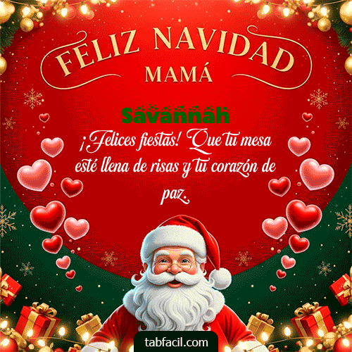 GIF de Savannah - Feliz Navidad Mamá