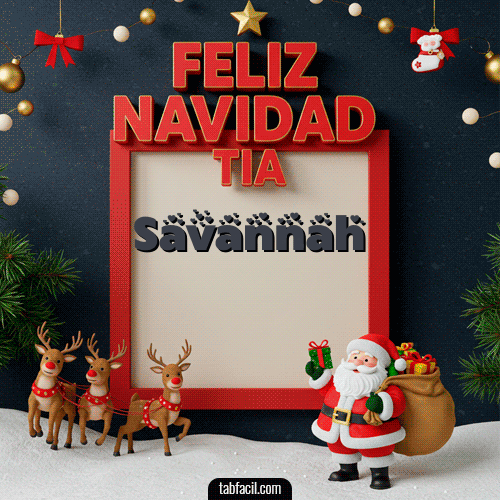GIF de Savannah - Feliz Navidad Tía