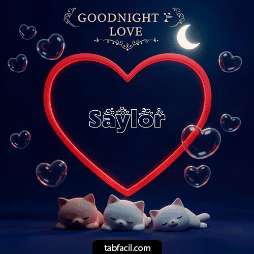 GIF de Saylor - Buenas noches amor con gatos