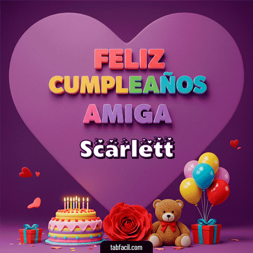 Ver GIF de Feliz Cumpleaños Amiga GIF de Scarlett - Feliz Cumpleaños Amiga