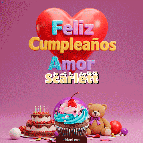 Ver GIF de Feliz Cumpleaños Amor GIF de Scarlett - Feliz Cumpleaños Amor