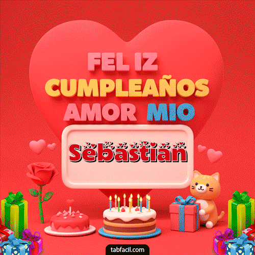 Ver GIF de Feliz Cumpleaños Amor Mio GIF de Sebastian - Feliz Cumpleaños Amor Mio