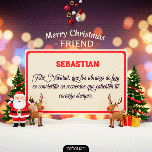 GIF de Sebastian - Merry Christmas Friend