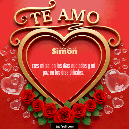 GIF de Simon - Te Amo