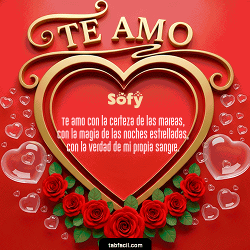 GIF Animado de Feliz Dia Amor para Sofy - Te Amo