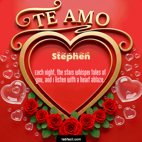 GIF Animado de Feliz Dia Amor para Stephen - Te Amo