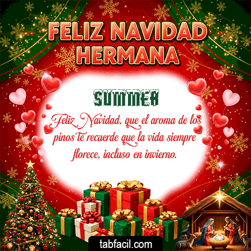 Ver GIF de Feliz Navidad Hermana GIF de Summer - Feliz Navidad Hermana
