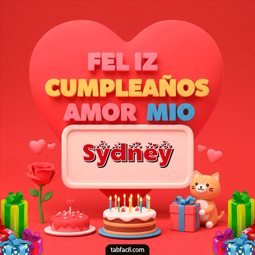 Ver GIF de Feliz Cumpleaños Amor Mio GIF de Sydney - Feliz Cumpleaños Amor Mio