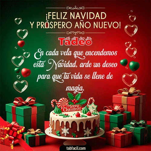 GIF de Tadeo - Feliz Navidad y Próspero Año Nuevo