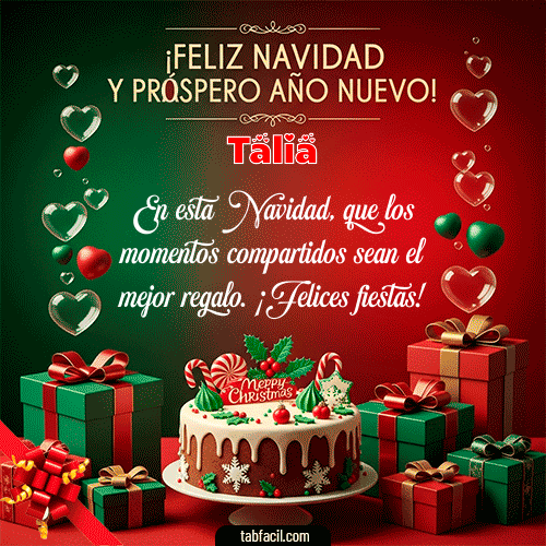 GIF de Talia - Feliz Navidad y Próspero Año Nuevo