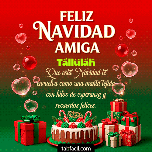 GIF de Tallulah - Feliz Navidad Amiga