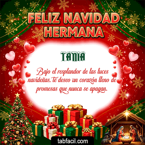 GIF de Tania - Feliz Navidad Hermana